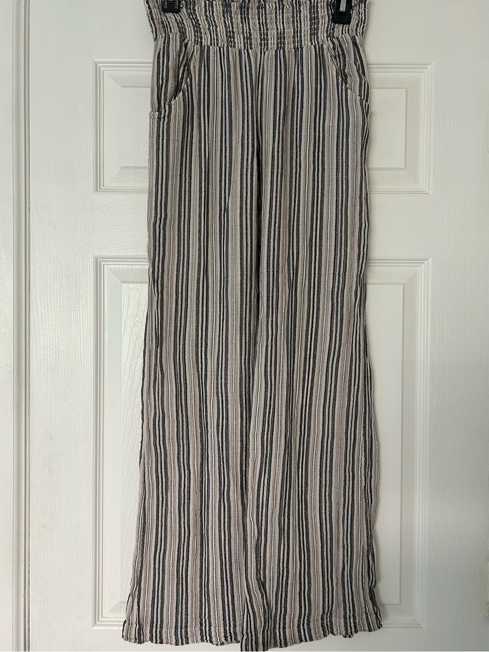 Billabong Striped Wide Leg Pull On Pants Medium Beach Boho